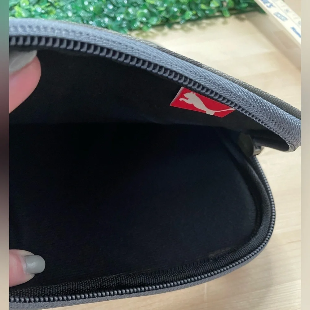 Puma Men's Black, Green, and Gray Plaid Padded Tablet Sleeve